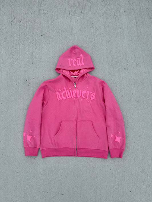 REAL ACHIEVERS “ROSE PINK” ZIP UP